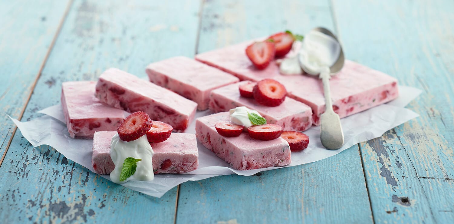 Strawberry & Mint Yogurt Slice Recipes Farmers Union