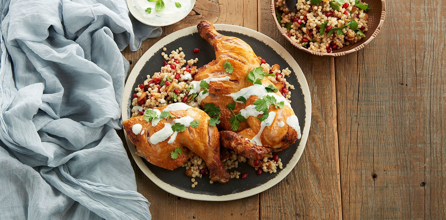 Harissa Roasted Chicken with Minted Yogurt Recipes Farmers Union