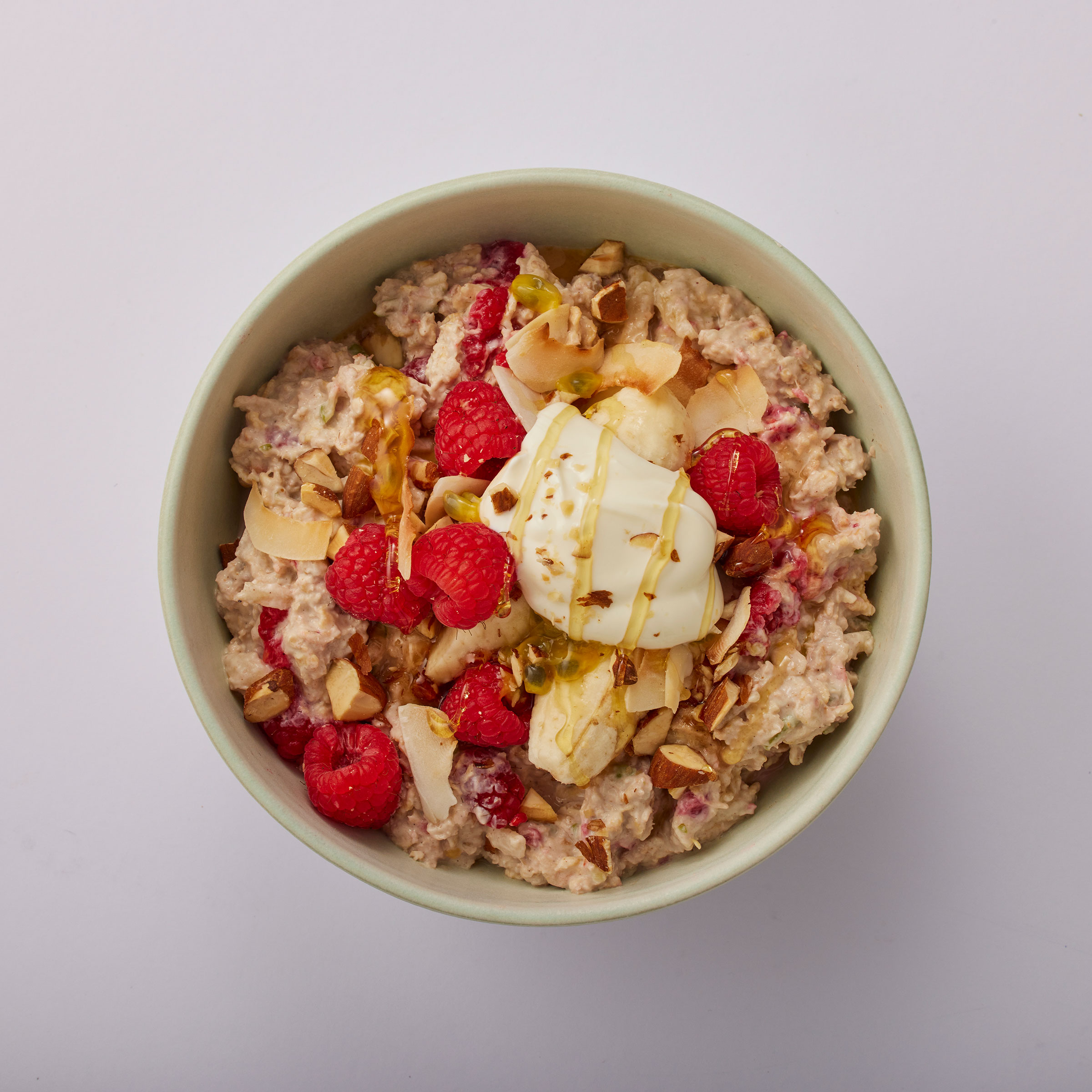 Creamy Apple & Raspberry Bircher Muesli Farmers Union